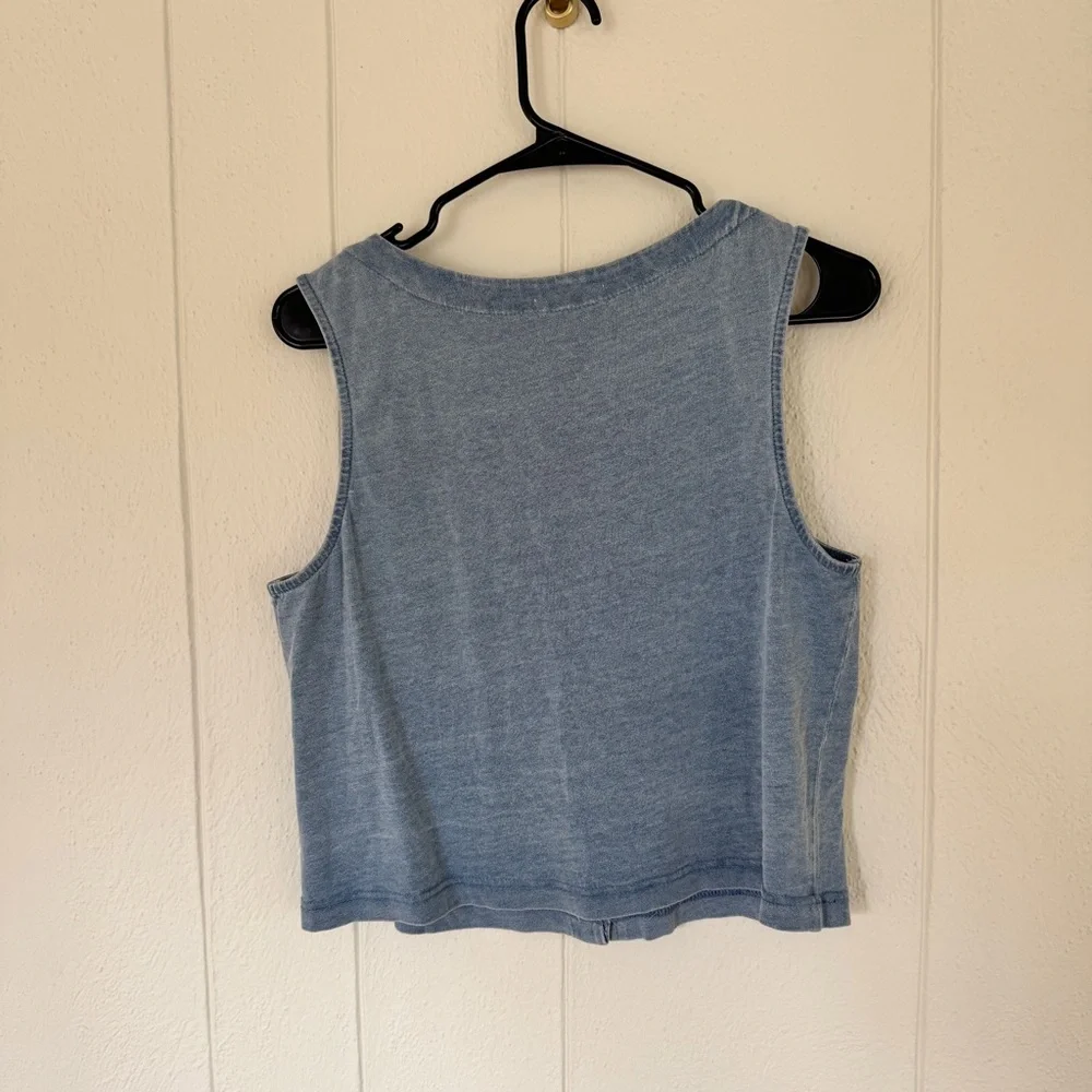 Z Supply Light Blue Sleeveless Button Tank - Picture 4 of 5